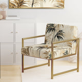 Driftwood Zen Tropical Pattern - Tropical Accent Slipper Chair