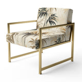 Driftwood Zen Tropical Pattern - Tropical Accent Slipper Chair
