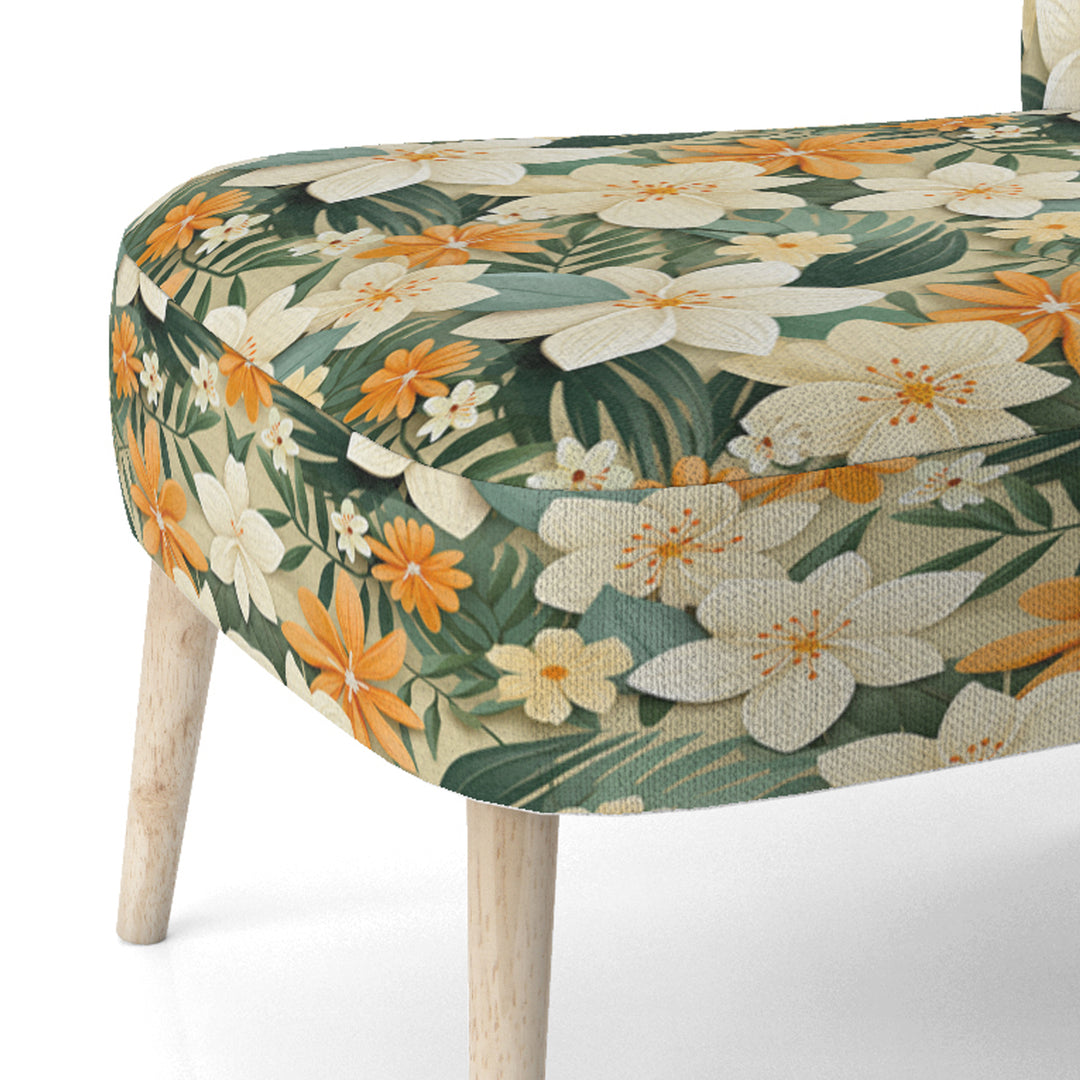 Mango Bloom Tropical Pattern - Tropical Accent Side Chair