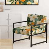 Mango Bloom Tropical Pattern - Tropical Accent Side Chair