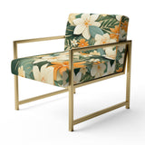 Mango Bloom Tropical Pattern - Tropical Accent Side Chair