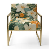 Mango Bloom Tropical Pattern - Tropical Accent Side Chair