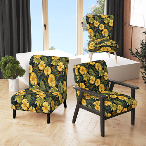 Monstera Magic Tropical Pattern - Upholstered Tropical Accent Chairs
