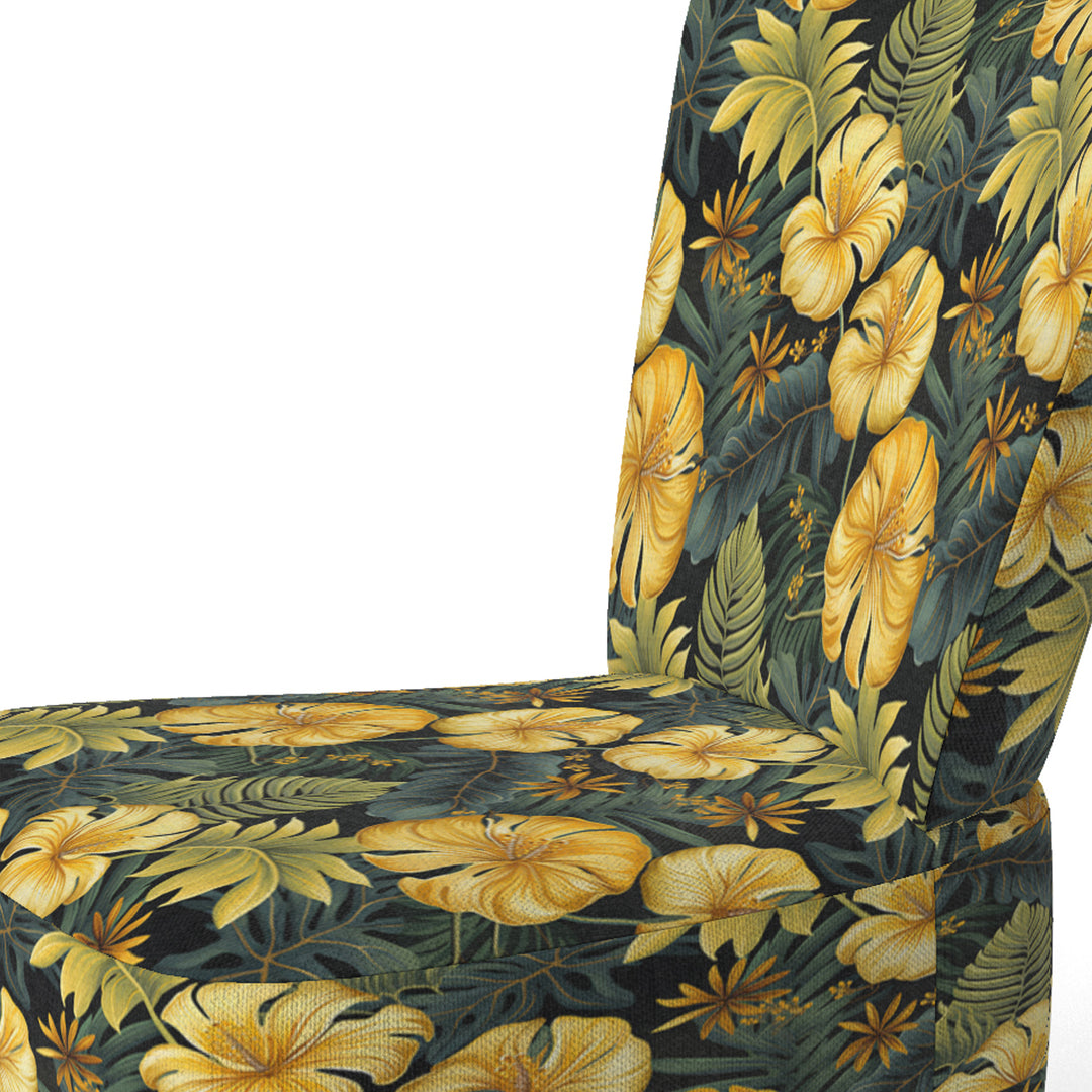 Monstera Magic Tropical Pattern - Upholstered Tropical Accent Chairs