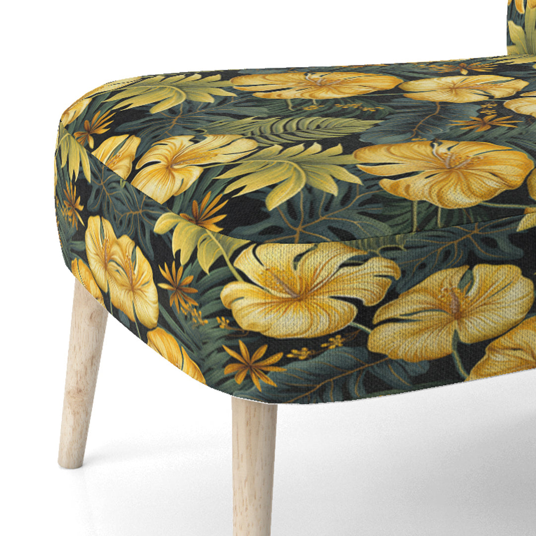 Monstera Magic Tropical Pattern - Upholstered Tropical Accent Chairs