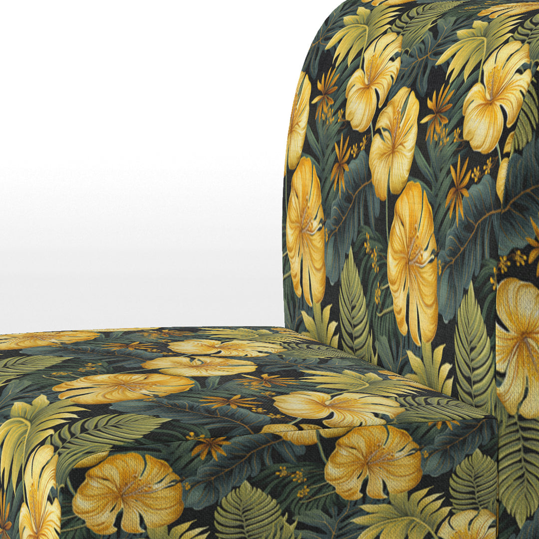 Monstera Magic Tropical Pattern - Upholstered Tropical Accent Chairs