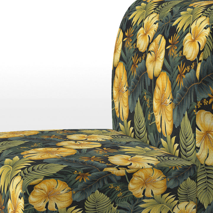 Monstera Magic Tropical Pattern - Upholstered Tropical Accent Chairs