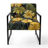 Monstera Magic Tropical Pattern - Upholstered Tropical Accent Chairs