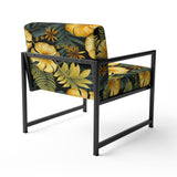 Monstera Magic Tropical Pattern - Upholstered Tropical Accent Chairs