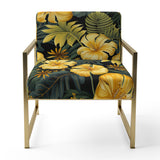 Monstera Magic Tropical Pattern - Upholstered Tropical Accent Chairs