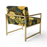 Monstera Magic Tropical Pattern - Upholstered Tropical Accent Chairs