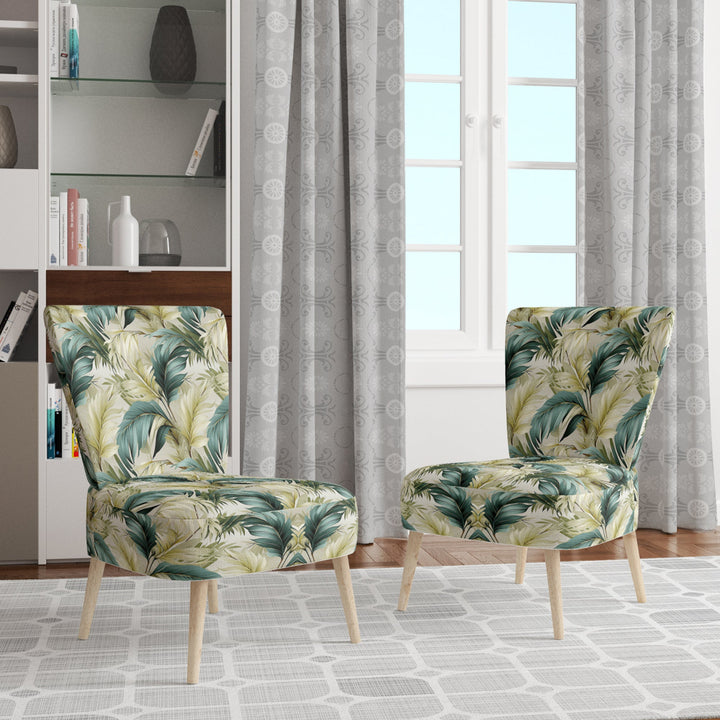 Neutral Tropics Tropical Pattern - Tropical Arm Chair