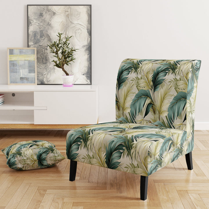 Neutral Tropics Tropical Pattern - Tropical Arm Chair