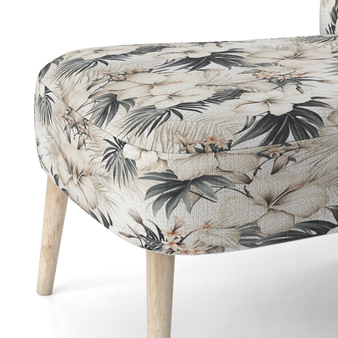 Neutral Zen Tropical Pattern - Tropical Arm Chair