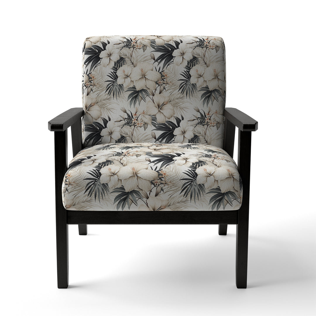 Neutral Zen Tropical Pattern - Tropical Arm Chair