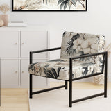 Neutral Zen Tropical Pattern - Tropical Arm Chair