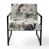 Neutral Zen Tropical Pattern - Tropical Arm Chair