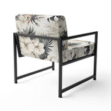 Neutral Zen Tropical Pattern - Tropical Arm Chair