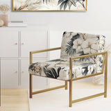 Neutral Zen Tropical Pattern - Tropical Arm Chair