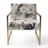 Neutral Zen Tropical Pattern - Tropical Arm Chair