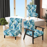 Oceanic Mirage Tropical Pattern - Upholstered Tropical Accent Chairs