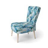 Oceanic Mirage Tropical Pattern - Upholstered Tropical Accent Chairs