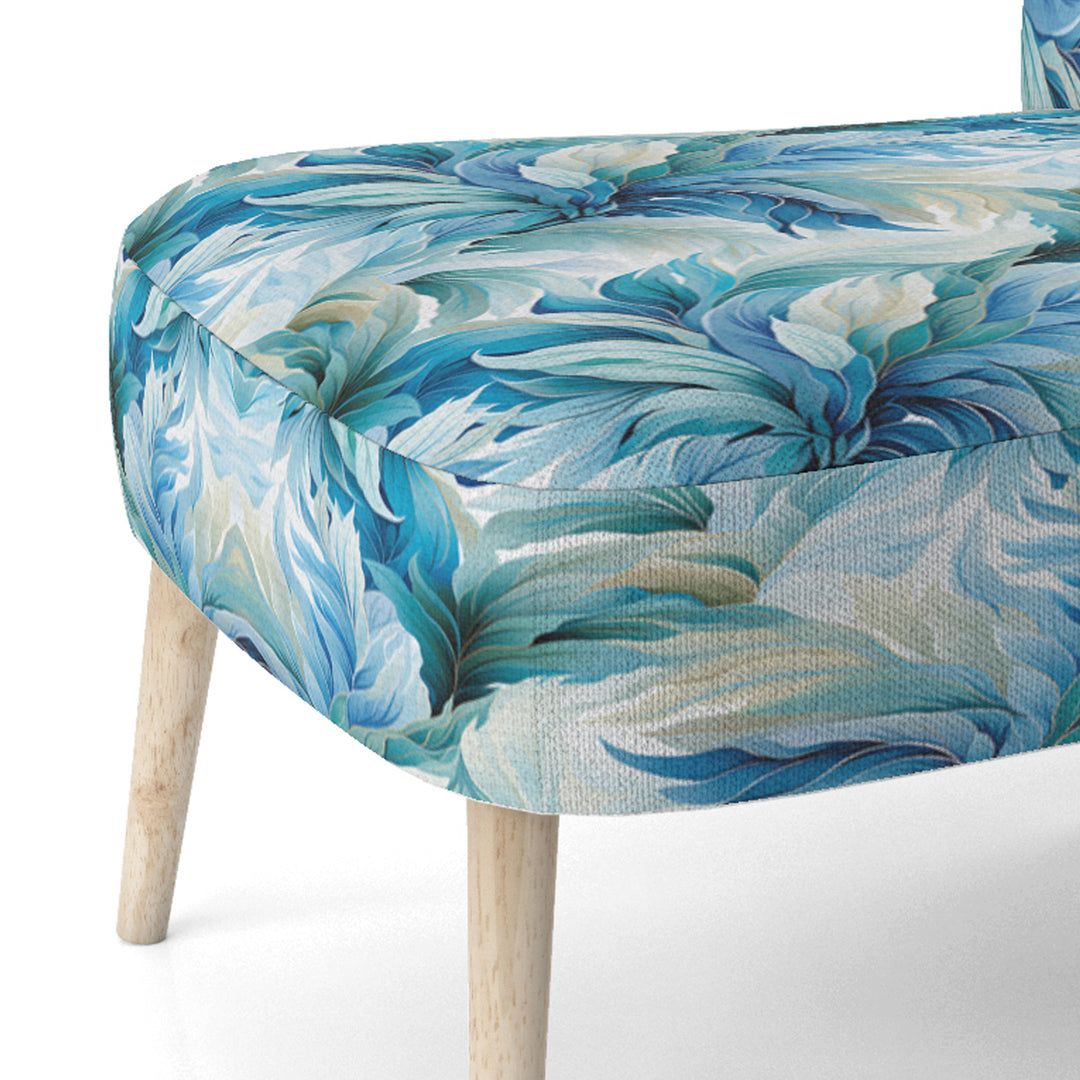 Oceanic Mirage Tropical Pattern - Upholstered Tropical Accent Chairs