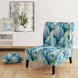 Oceanic Mirage Tropical Pattern - Upholstered Tropical Accent Chairs