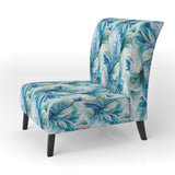 Oceanic Mirage Tropical Pattern - Upholstered Tropical Accent Chairs