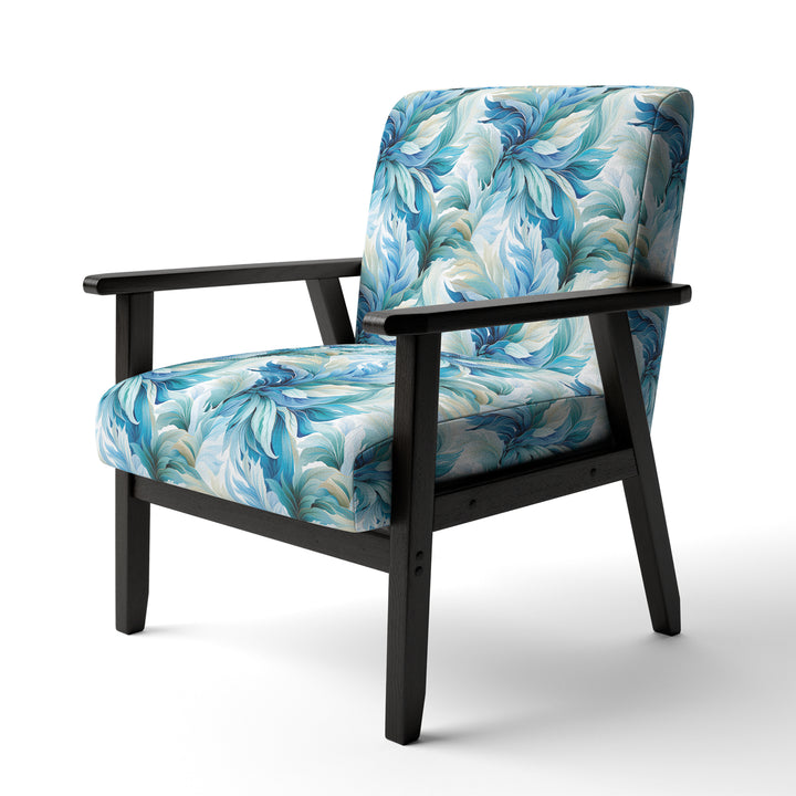 Oceanic Mirage Tropical Pattern - Upholstered Tropical Accent Chairs