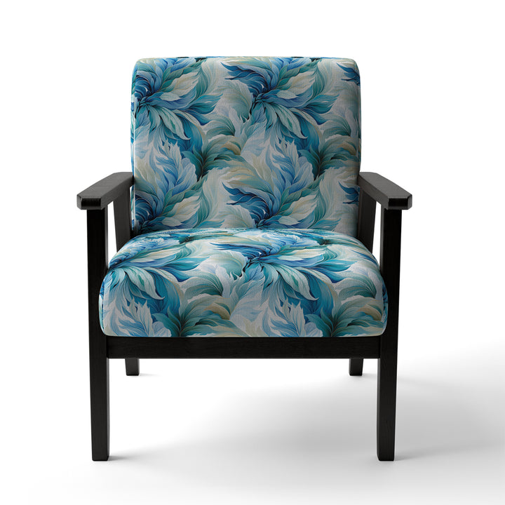 Oceanic Mirage Tropical Pattern - Upholstered Tropical Accent Chairs