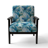 Oceanic Mirage Tropical Pattern - Upholstered Tropical Accent Chairs