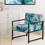Oceanic Mirage Tropical Pattern - Upholstered Tropical Accent Chairs