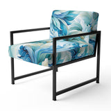 Oceanic Mirage Tropical Pattern - Upholstered Tropical Accent Chairs