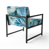 Oceanic Mirage Tropical Pattern - Upholstered Tropical Accent Chairs