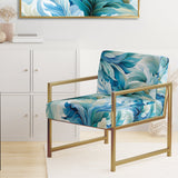 Oceanic Mirage Tropical Pattern - Upholstered Tropical Accent Chairs