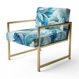 Oceanic Mirage Tropical Pattern - Upholstered Tropical Accent Chairs