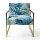 Oceanic Mirage Tropical Pattern - Upholstered Tropical Accent Chairs