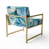 Oceanic Mirage Tropical Pattern - Upholstered Tropical Accent Chairs