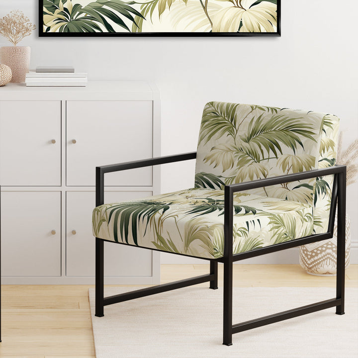 Palm Impression Tropical Pattern - Tropical Arm Chair