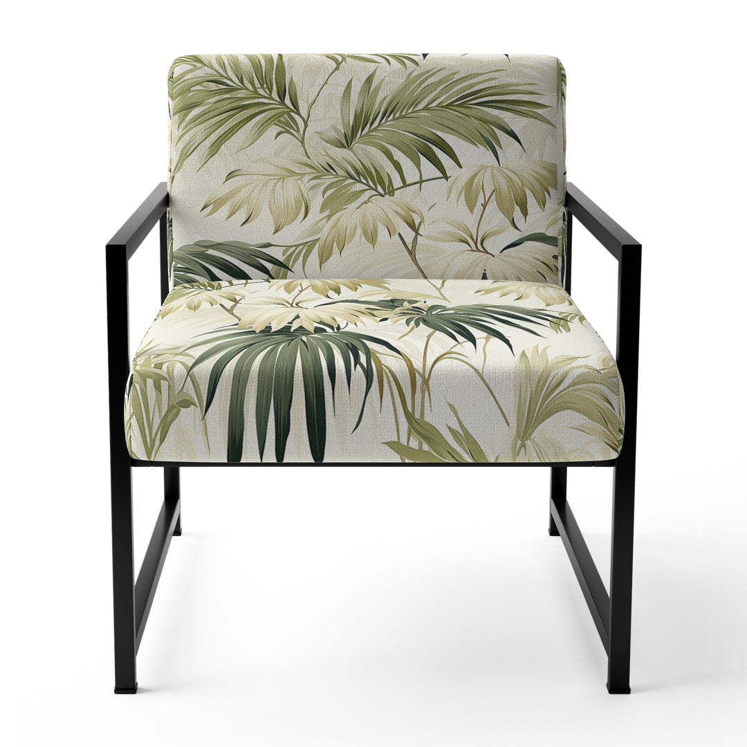 Palm Impression Tropical Pattern - Tropical Arm Chair
