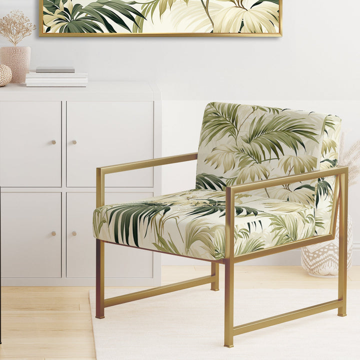 Palm Impression Tropical Pattern - Tropical Arm Chair