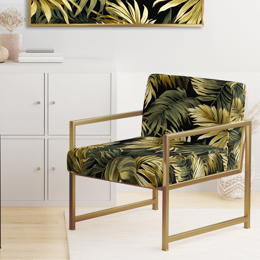 Palm Shadows Tropical Pattern - Tropical Arm Chair