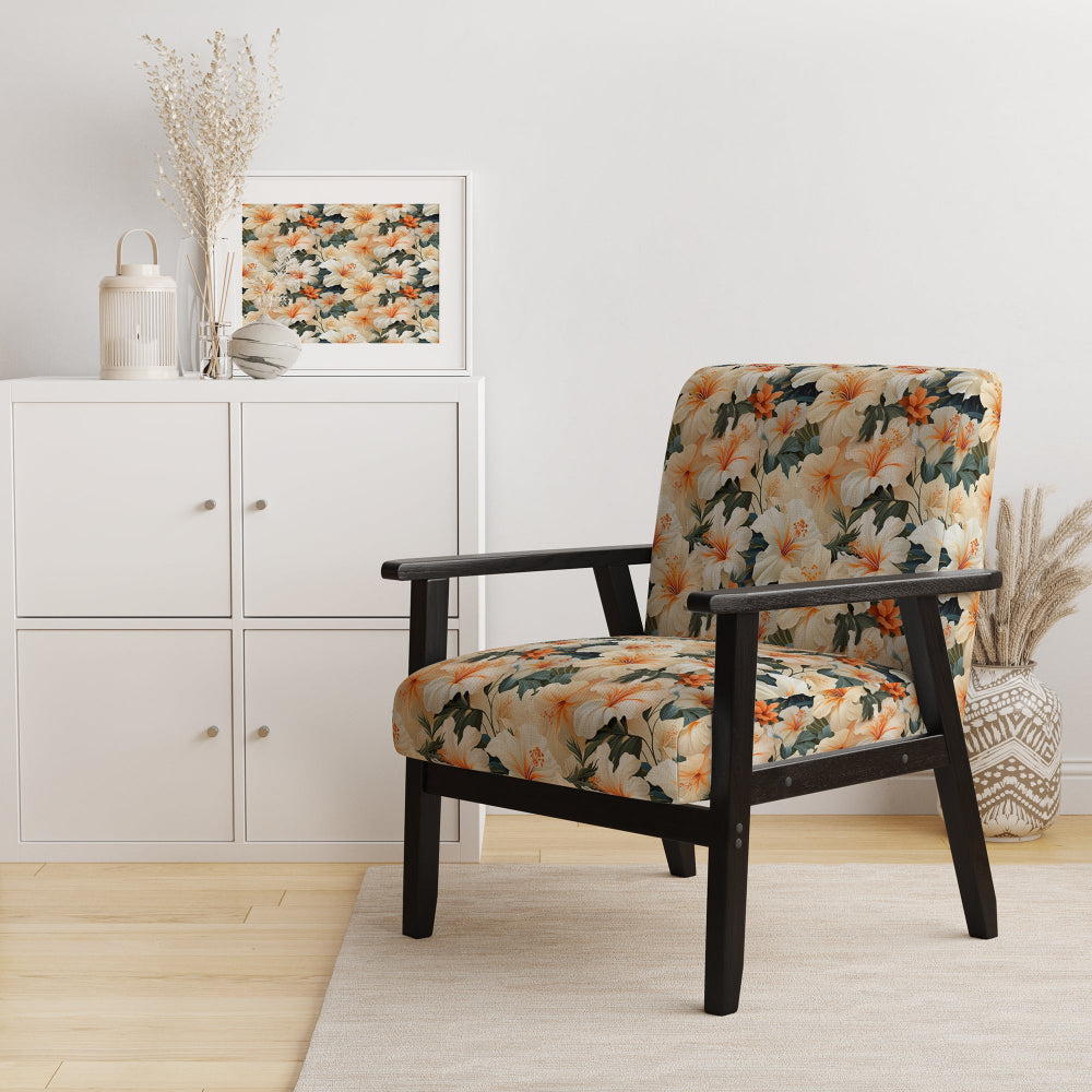 Papaya Dreams Tropical Pattern - Tropical Arm Chair