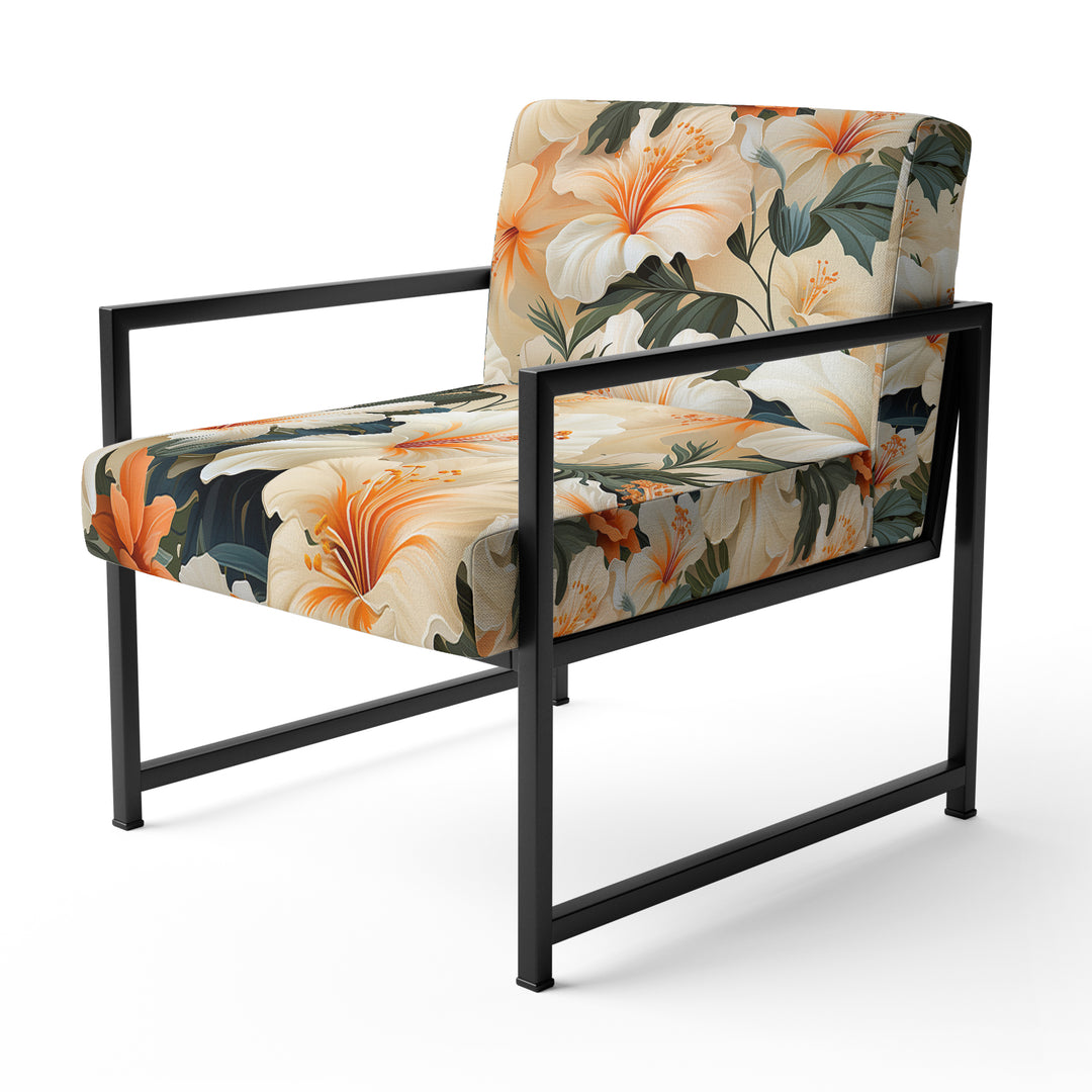 Papaya Dreams Tropical Pattern - Tropical Arm Chair