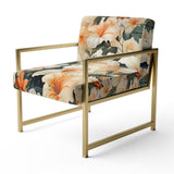 Papaya Dreams Tropical Pattern - Tropical Arm Chair
