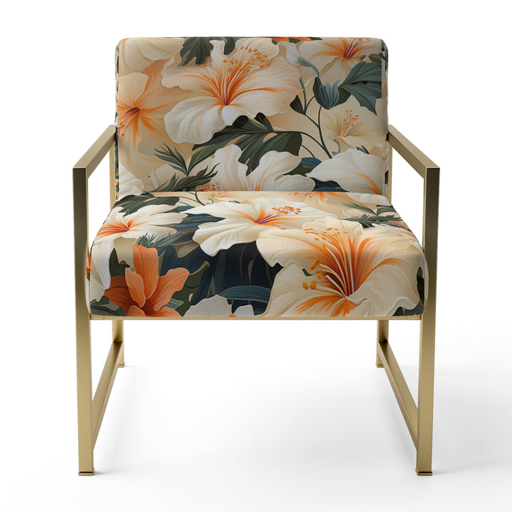 Papaya Dreams Tropical Pattern - Tropical Arm Chair