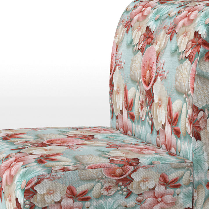 Seashell Whispers Tropical Pattern - Nautical Arm Chair