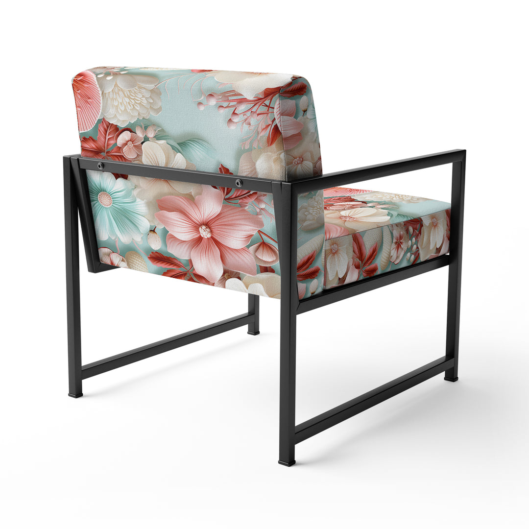 Seashell Whispers Tropical Pattern - Nautical Arm Chair