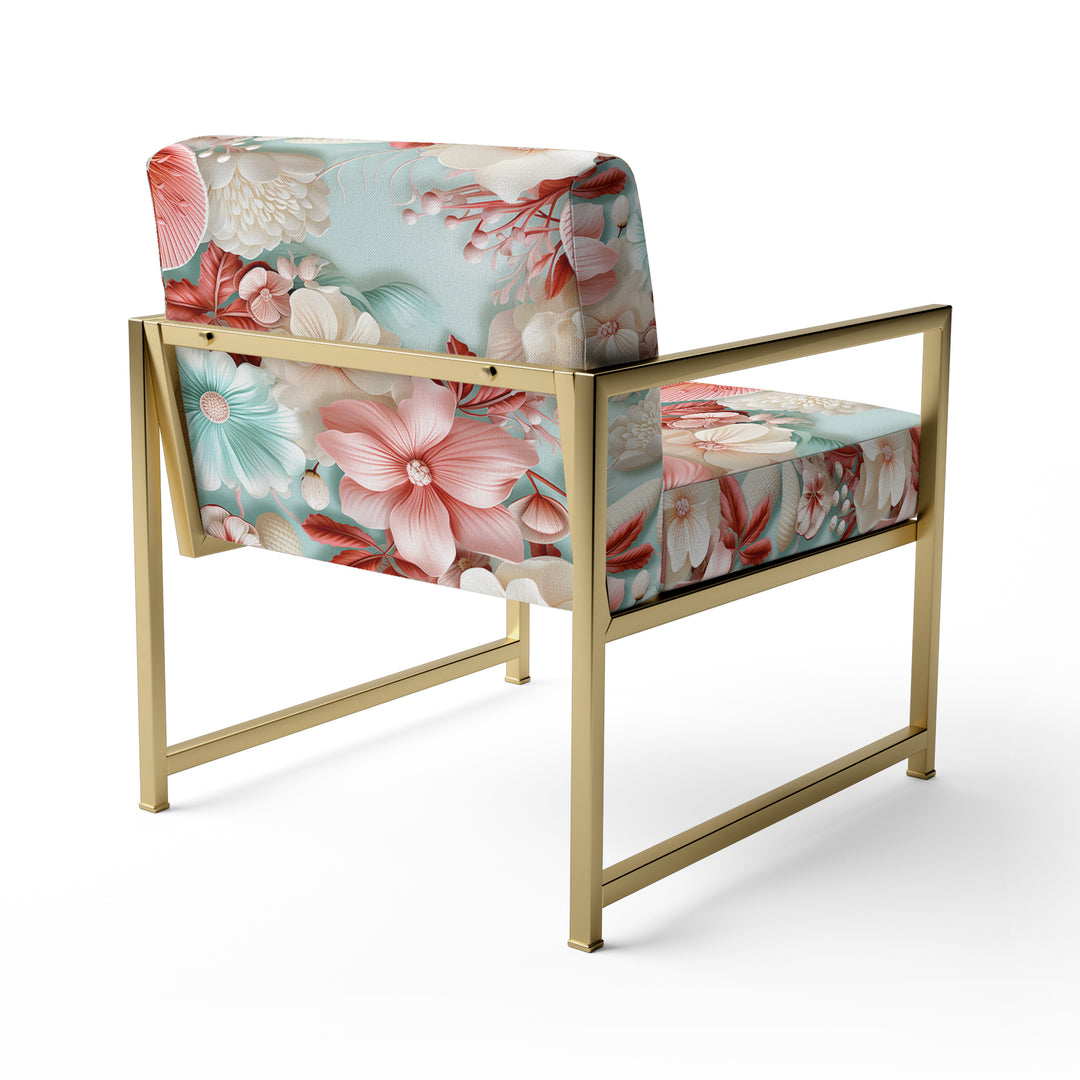 Seashell Whispers Tropical Pattern - Nautical Arm Chair